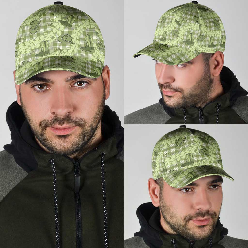 Lime Palaka Hawaii Cowboy Classic Cap Puakenikeni Lei Paniolo Papale Seamless Vibes - Polynesian Pride