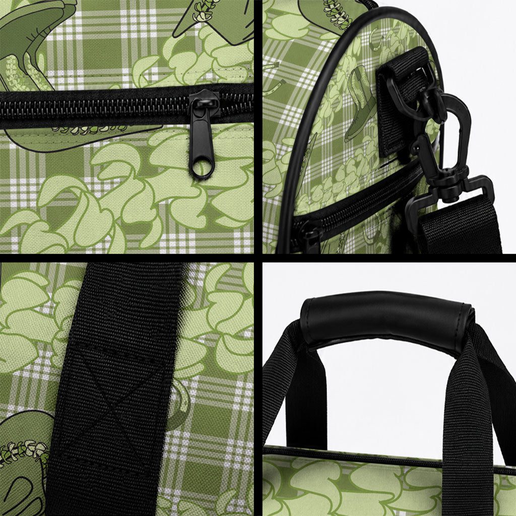 Lime Palaka Hawaii Cowboy Duffle Bag Puakenikeni Lei Paniolo Papale Seamless Vibes