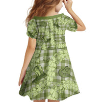 Lime Palaka Hawaii Cowboy Family Matching Off The Shoulder Long Sleeve Dress and Hawaiian Shirt Puakenikeni Lei Paniolo Papale Seamless Vibes LT14 - Polynesian Pride