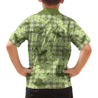 Lime Palaka Hawaii Cowboy Family Matching Puletasi and Hawaiian Shirt Puakenikeni Lei Paniolo Papale Seamless Vibes LT14 - Polynesian Pride