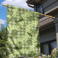 Lime Palaka Hawaii Cowboy Garden Flag Puakenikeni Lei Paniolo Papale Seamless Vibes LT14 - Polynesian Pride