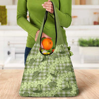 Lime Palaka Hawaii Cowboy Grocery Bag Puakenikeni Lei Paniolo Papale Seamless Vibes LT14 - Polynesian Pride