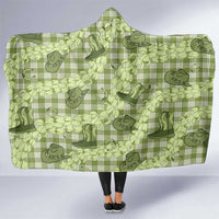 Lime Palaka Hawaii Cowboy Hooded Blanket Puakenikeni Lei Paniolo Papale Seamless Vibes LT14 One Size Lime - Polynesian Pride