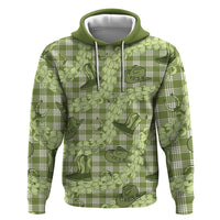 Lime Palaka Hawaii Cowboy Hoodie Puakenikeni Lei Paniolo Papale Seamless Vibes LT14 Pullover Hoodie Lime - Polynesian Pride