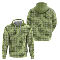Lime Palaka Hawaii Cowboy Hoodie Puakenikeni Lei Paniolo Papale Seamless Vibes LT14 - Polynesian Pride