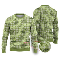 Lime Palaka Hawaii Cowboy Ugly Christmas Sweater Puakenikeni Lei Paniolo Papale Seamless Vibes LT14 Lime - Polynesian Pride