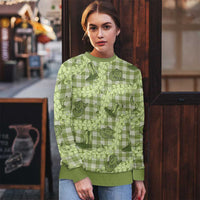 Lime Palaka Hawaii Cowboy Ugly Christmas Sweater Puakenikeni Lei Paniolo Papale Seamless Vibes LT14 - Polynesian Pride