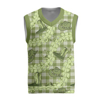Lime Palaka Hawaii Cowboy Christmas Knitted V-Neck Vest Puakenikeni Lei Paniolo Papale Seamless Vibes LT14 Lime - Polynesian Pride
