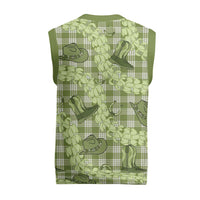 Lime Palaka Hawaii Cowboy Christmas Knitted V-Neck Vest Puakenikeni Lei Paniolo Papale Seamless Vibes LT14 - Polynesian Pride