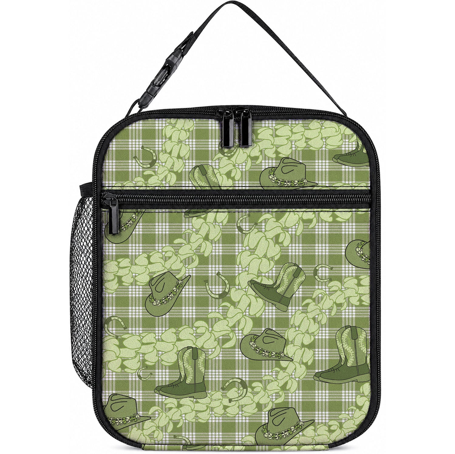 Lime Palaka Hawaii Cowboy Lunch Bag Puakenikeni Lei Paniolo Papale Seamless Vibes