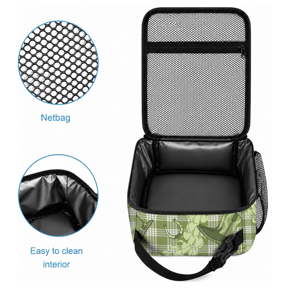 Lime Palaka Hawaii Cowboy Lunch Bag Puakenikeni Lei Paniolo Papale Seamless Vibes