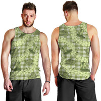 Lime Palaka Hawaii Cowboy Men Tank Top Puakenikeni Lei Paniolo Papale Seamless Vibes LT14 - Polynesian Pride