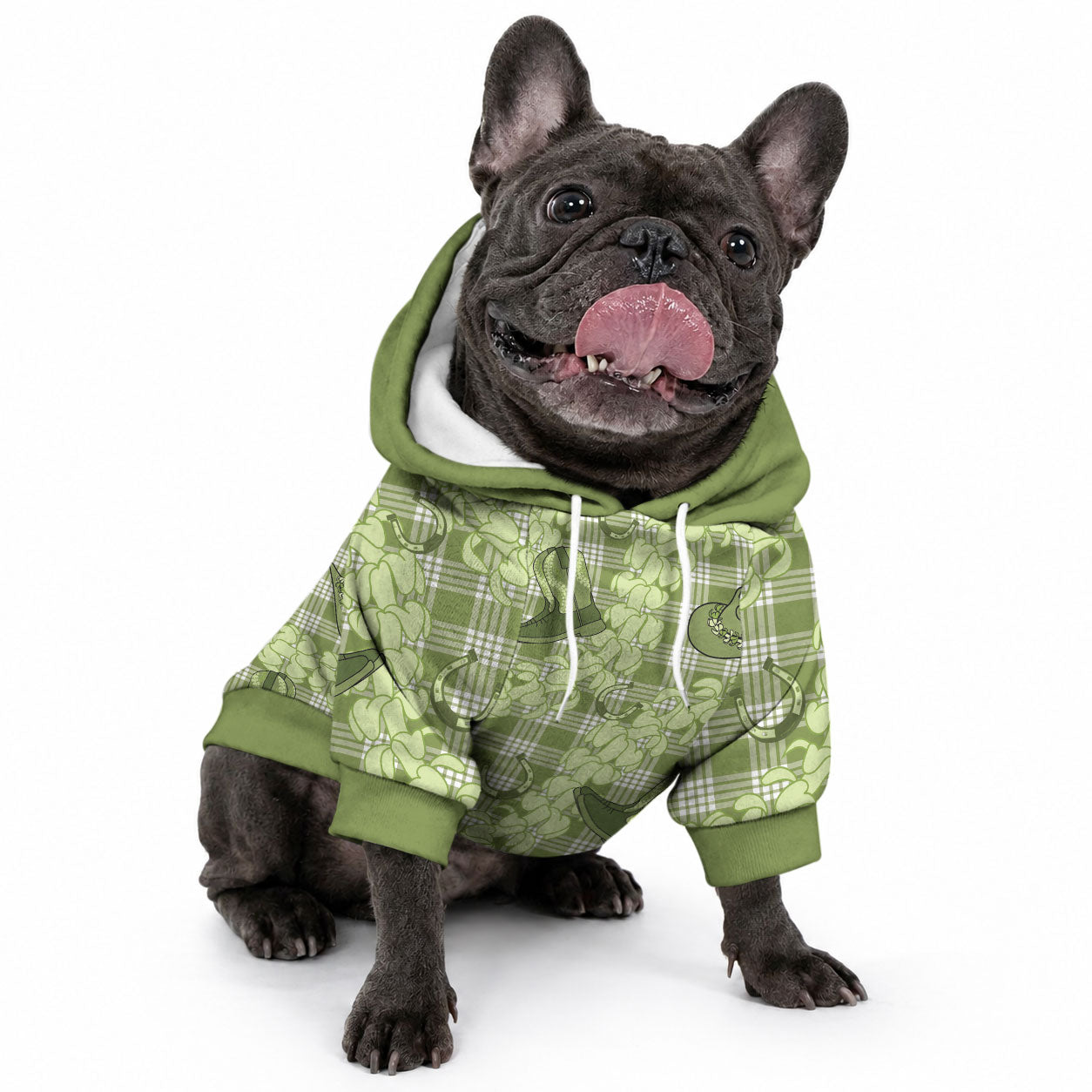 Lime Palaka Hawaii Cowboy Pet Hoodie Puakenikeni Lei Paniolo Papale Seamless Vibes