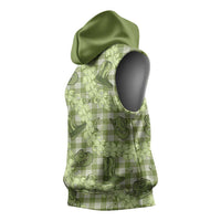 Lime Palaka Hawaii Cowboy Sleeveless Hoodie Puakenikeni Lei Paniolo Papale Seamless Vibes LT14 - Polynesian Pride