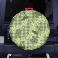 Lime Palaka Hawaii Cowboy Spare Tire Cover Puakenikeni Lei Paniolo Papale Seamless Vibes LT14 No hole Lime - Polynesian Pride