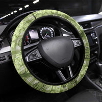 Lime Palaka Hawaii Cowboy Steering Wheel Cover Puakenikeni Lei Paniolo Papale Seamless Vibes LT14 Universal Fit Lime - Polynesian Pride
