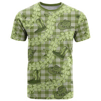 Lime Palaka Hawaii Cowboy T Shirt Puakenikeni Lei Paniolo Papale Seamless Vibes LT14 Lime - Polynesian Pride