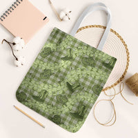 Lime Palaka Hawaii Cowboy Tote Bag Puakenikeni Lei Paniolo Papale Seamless Vibes LT14 White Strap One Size Lime - Polynesian Pride