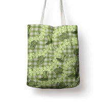 Lime Palaka Hawaii Cowboy Tote Bag Puakenikeni Lei Paniolo Papale Seamless Vibes LT14 - Polynesian Pride