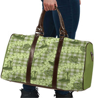 Lime Palaka Hawaii Cowboy Travel Bag Puakenikeni Lei Paniolo Papale Seamless Vibes LT14 - Polynesian Pride