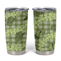 Lime Palaka Hawaii Cowboy Tumbler Cup Puakenikeni Lei Paniolo Papale Seamless Vibes LT14 Lime - Polynesian Pride