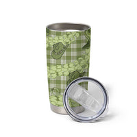 Lime Palaka Hawaii Cowboy Tumbler Cup Puakenikeni Lei Paniolo Papale Seamless Vibes LT14 - Polynesian Pride