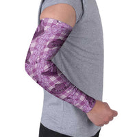 Purple Palaka Hawaii Cowboy Arm Sleeves Puakenikeni Lei Paniolo Papale Seamless Vibes LT14 - Polynesian Pride