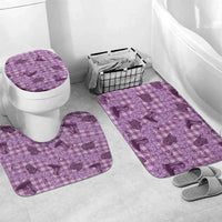 Purple Palaka Hawaii Cowboy Bathroom Set Puakenikeni Lei Paniolo Papale Seamless Vibes LT14 Mat Set Only (3 pcs) One Size Purple - Polynesian Pride