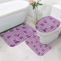 Purple Palaka Hawaii Cowboy Bathroom Set Puakenikeni Lei Paniolo Papale Seamless Vibes LT14 - Polynesian Pride