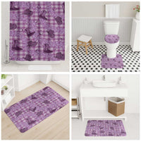 Purple Palaka Hawaii Cowboy Bathroom Set Puakenikeni Lei Paniolo Papale Seamless Vibes LT14 - Polynesian Pride