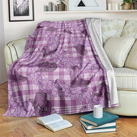 Purple Palaka Hawaii Cowboy Blanket Puakenikeni Lei Paniolo Papale Seamless Vibes LT14 Purple - Polynesian Pride