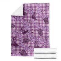 Purple Palaka Hawaii Cowboy Blanket Puakenikeni Lei Paniolo Papale Seamless Vibes LT14 - Polynesian Pride