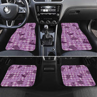 Purple Palaka Hawaii Cowboy Car Mats Puakenikeni Lei Paniolo Papale Seamless Vibes LT14 Set 4pcs Purple - Polynesian Pride