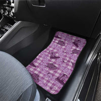 Purple Palaka Hawaii Cowboy Car Mats Puakenikeni Lei Paniolo Papale Seamless Vibes LT14 - Polynesian Pride