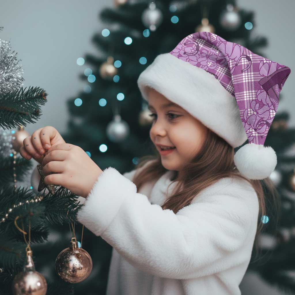 Purple Palaka Hawaii Cowboy Christmas Santa Hat Puakenikeni Lei Paniolo Papale Seamless Vibes LT14 - Polynesian Pride