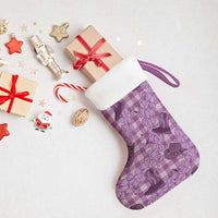 Purple Palaka Hawaii Cowboy Christmas Stocking Puakenikeni Lei Paniolo Papale Seamless Vibes LT14 - Polynesian Pride