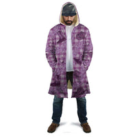 Purple Palaka Hawaii Cowboy Cloak Puakenikeni Lei Paniolo Papale Seamless Vibes LT14 - Polynesian Pride