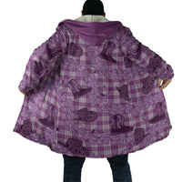 Purple Palaka Hawaii Cowboy Cloak Puakenikeni Lei Paniolo Papale Seamless Vibes LT14 - Polynesian Pride