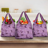 Purple Palaka Hawaii Cowboy Grocery Bag Puakenikeni Lei Paniolo Papale Seamless Vibes LT14 3-pack One Size Purple - Polynesian Pride