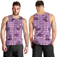 Purple Palaka Hawaii Cowboy Men Tank Top Puakenikeni Lei Paniolo Papale Seamless Vibes LT14 - Polynesian Pride
