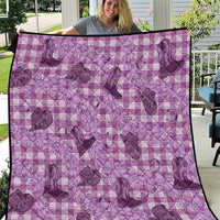 Purple Palaka Hawaii Cowboy Quilt Puakenikeni Lei Paniolo Papale Seamless Vibes LT14 Purple - Polynesian Pride