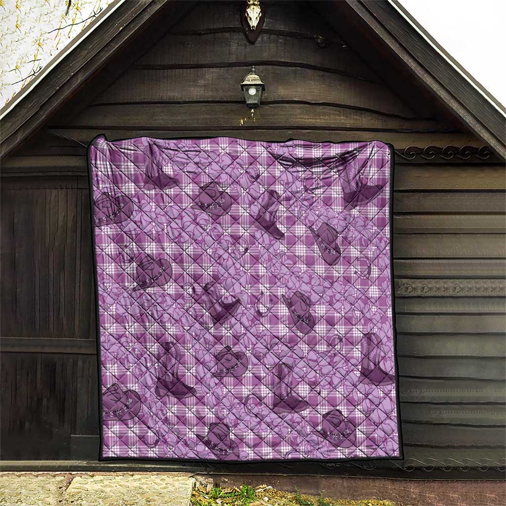 Purple Palaka Hawaii Cowboy Quilt Puakenikeni Lei Paniolo Papale Seamless Vibes LT14 - Polynesian Pride