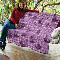 Purple Palaka Hawaii Cowboy Quilt Puakenikeni Lei Paniolo Papale Seamless Vibes LT14 - Polynesian Pride