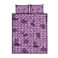 Purple Palaka Hawaii Cowboy Quilt Bed Set Puakenikeni Lei Paniolo Papale Seamless Vibes LT14 - Polynesian Pride