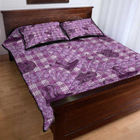Purple Palaka Hawaii Cowboy Quilt Bed Set Puakenikeni Lei Paniolo Papale Seamless Vibes LT14 - Polynesian Pride
