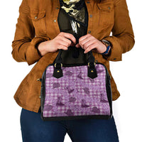 Purple Palaka Hawaii Cowboy Shoulder Handbag Puakenikeni Lei Paniolo Papale Seamless Vibes LT14 - Polynesian Pride