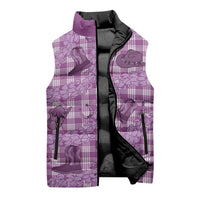 Purple Palaka Hawaii Cowboy Sleeveless Puffer Jacket Puakenikeni Lei Paniolo Papale Seamless Vibes LT14 - Polynesian Pride