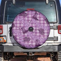 Purple Palaka Hawaii Cowboy Spare Tire Cover Puakenikeni Lei Paniolo Papale Seamless Vibes LT14 Purple - Polynesian Pride