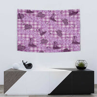 Purple Palaka Hawaii Cowboy Tapestry Puakenikeni Lei Paniolo Papale Seamless Vibes LT14 - Polynesian Pride
