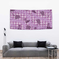 Purple Palaka Hawaii Cowboy Tapestry Puakenikeni Lei Paniolo Papale Seamless Vibes LT14 - Polynesian Pride